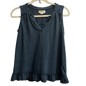 Maeve Anthropologie Size Small Blue Ruffle Tank Top